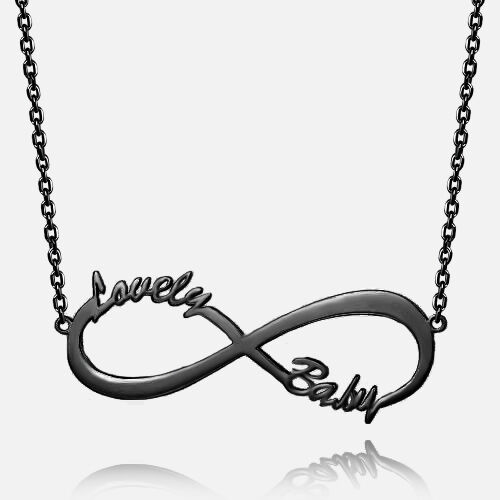 "Liebe für immer" Unendliche Namens-Halskette