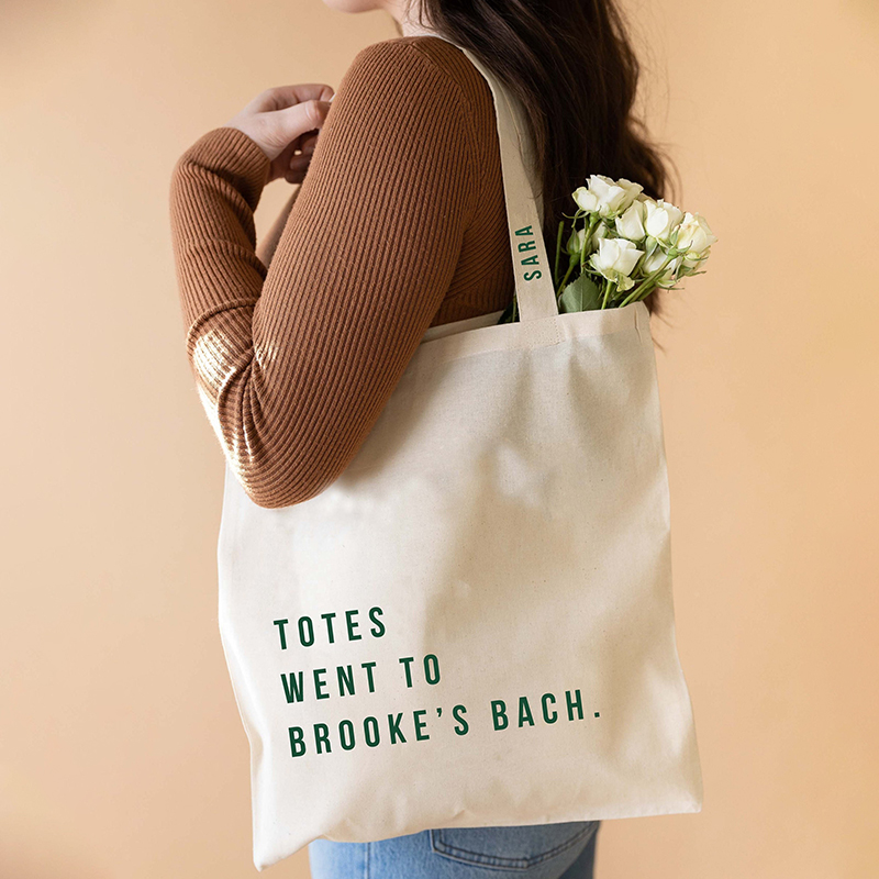 Personalized Tote Bag Customizable Couple Name Shopping Bag
