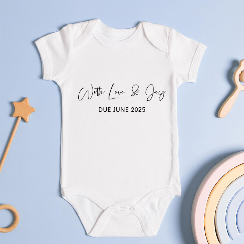 Próximamente, mono personalizado para bebé, mensaje personalizado y fecha de parto, regalo único y cálido para baby shower y nueva mamá
