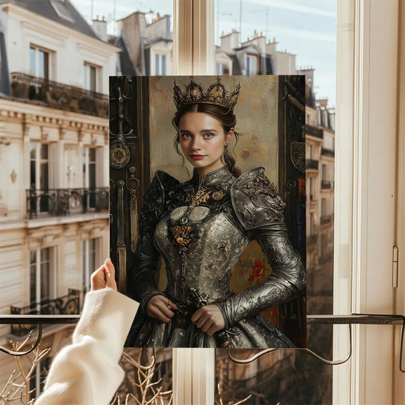 Personalized Queen Portraits with Custom Face Swap Vintage Gift for Her