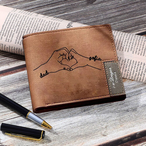 Custom Men's Wallet With Name  Father's Day Gifts