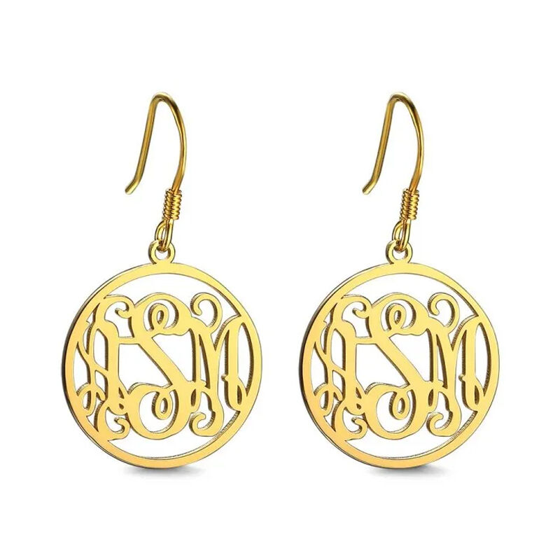 "Miss You Silently" Personalized Name Earrings