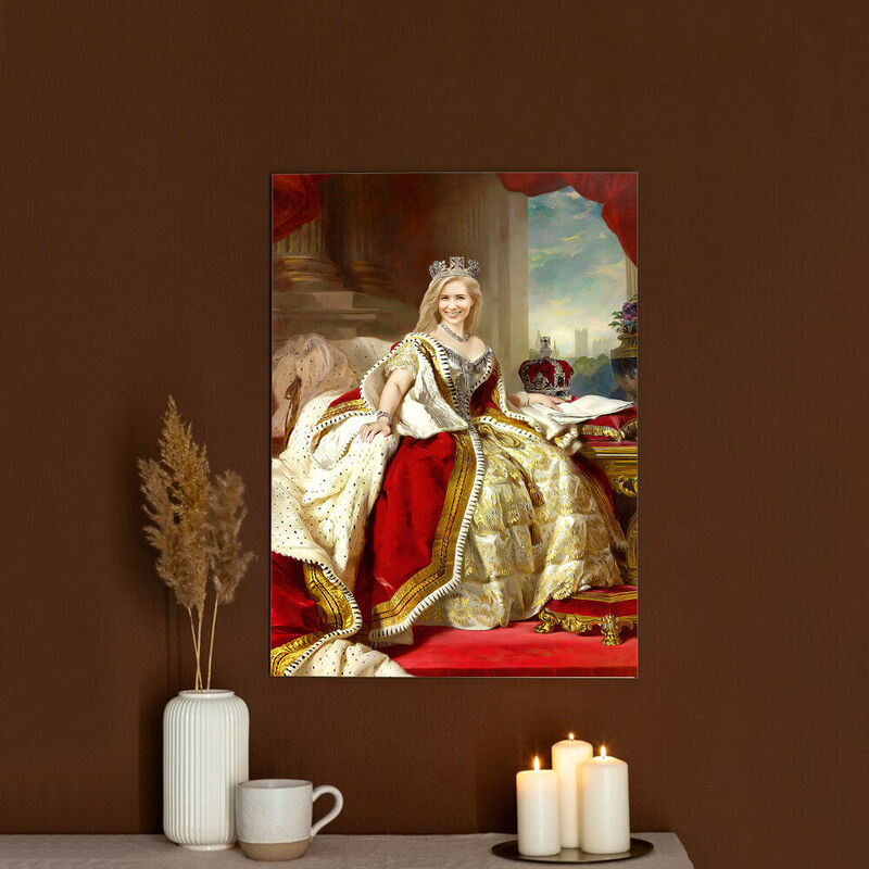 Customized  Royal Head Photo The Queen Portrait for Her