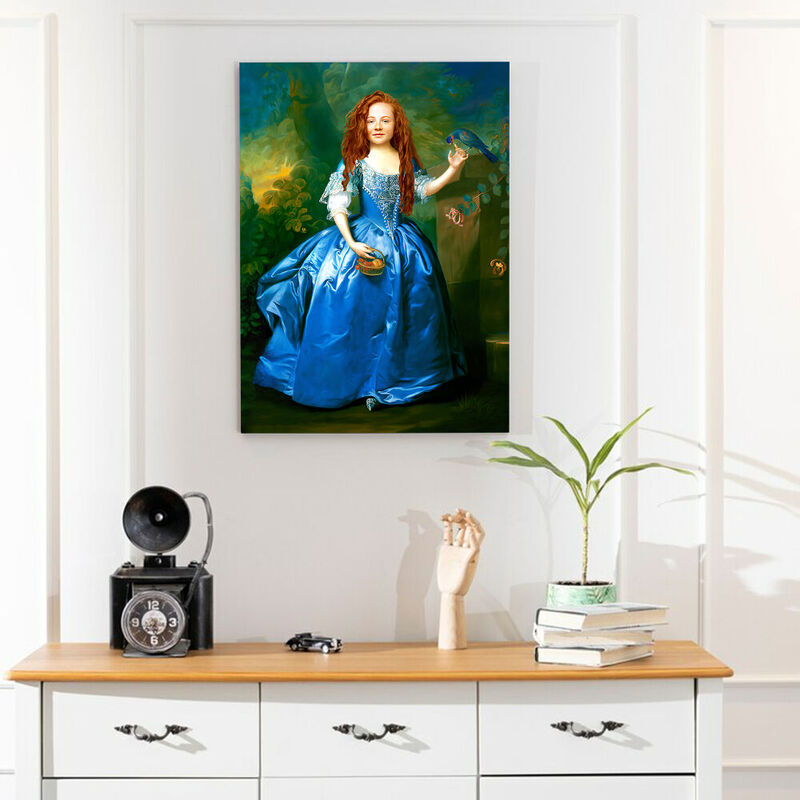 Customized Head Photo Royal Vintage Portrait The Fairytale Girl