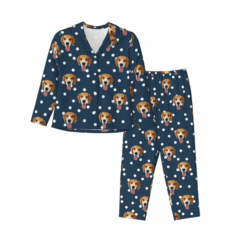 Pyjama personnalisé avec photo à pois au choix Cadeau parfait pour l'être aimé