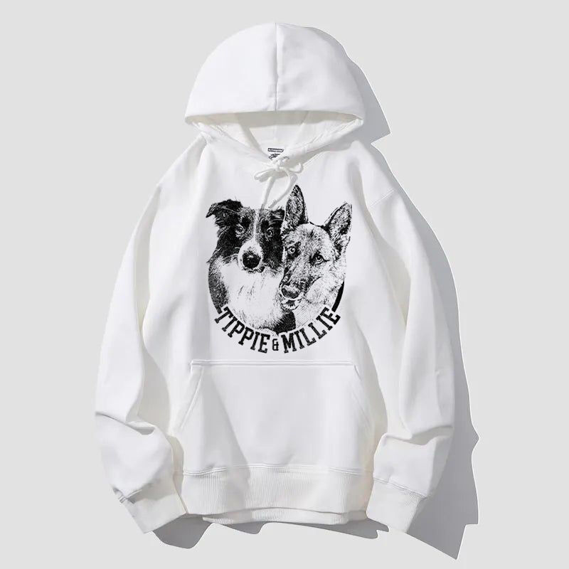Personlig Hoodie Anpassat foto Djurporträtt Cool stil Design Perfekt present till husdjursälskare