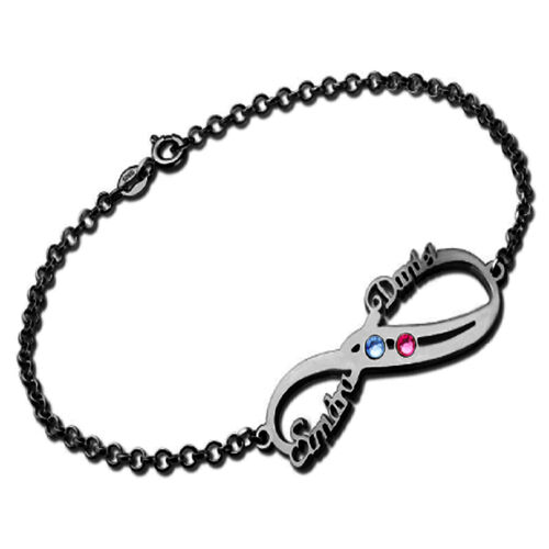 Infinity Bracelet With Birthstones