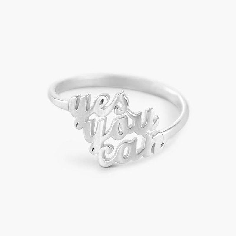 Personalized Three Names Ring