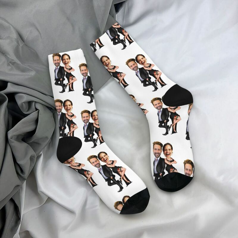 "Modern Couple" Personalized Face Socks Fashion Photo Socks Gifts for Couples