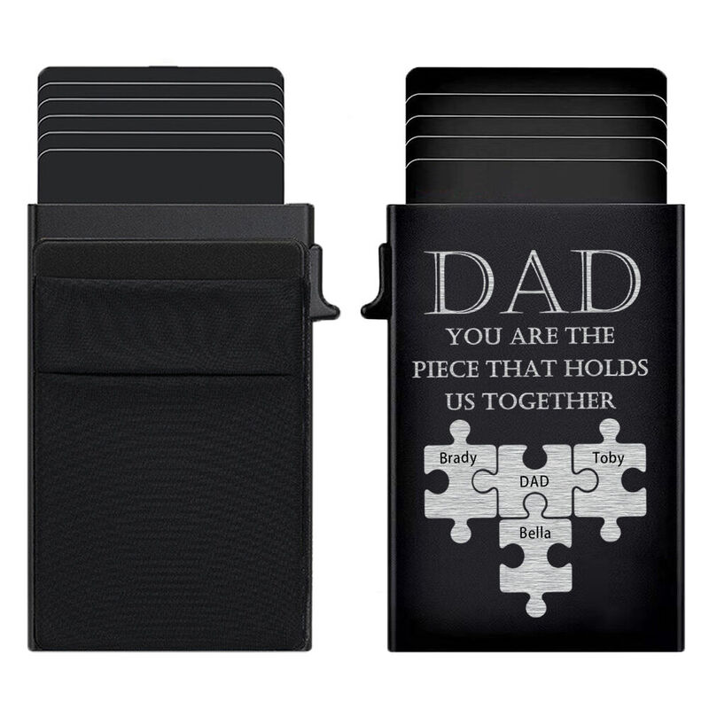 Porte-cartes pop-up personnalisé avec nom Cadeau pour papa