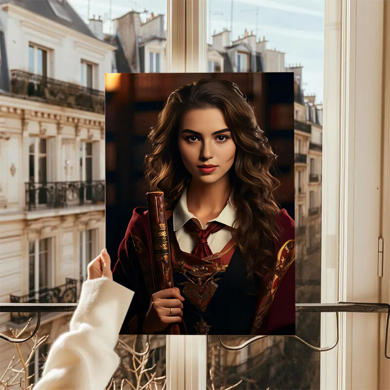 Personalized Magician Portraits with Custom Face Swap Amazing Present for Girl
