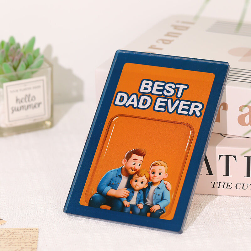 Personalized 3D Cartoon Style Photo Acrylic Plaque Father's Day Gift