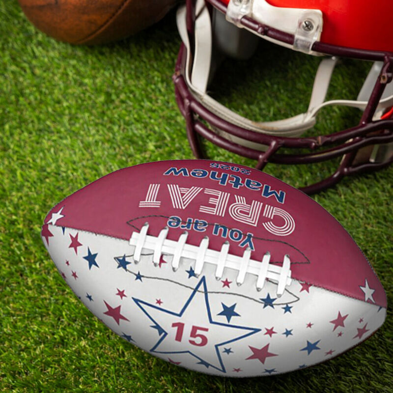 Pallone da football americano personalizzato con stampa a stelle Regalo di compleanno unico per gli amici