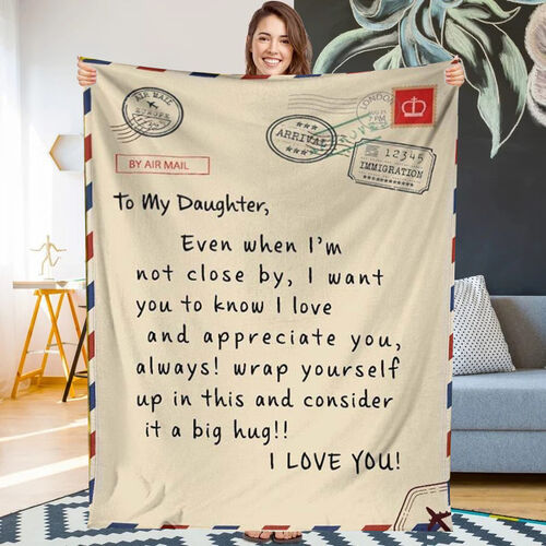 Couverture Une lettre à sa fille Lettre d'amour par courrier postal Cadeau Chaud