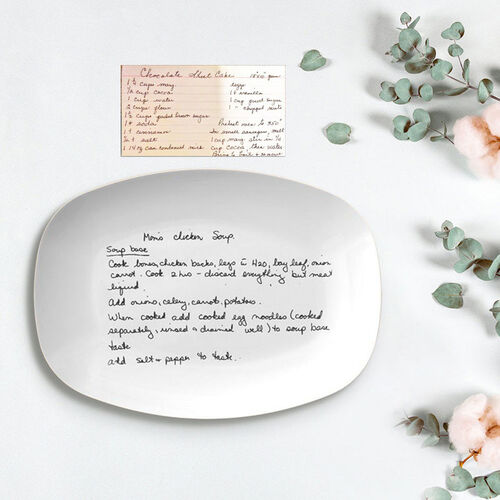 Custom Handwriting Picture Plate Creative Gift for Dear Grandma