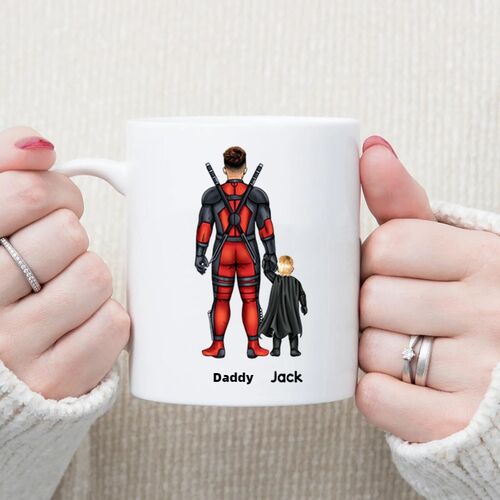 Personalized Name Mug Cool Present for Father's Day "Best Dad Ever"