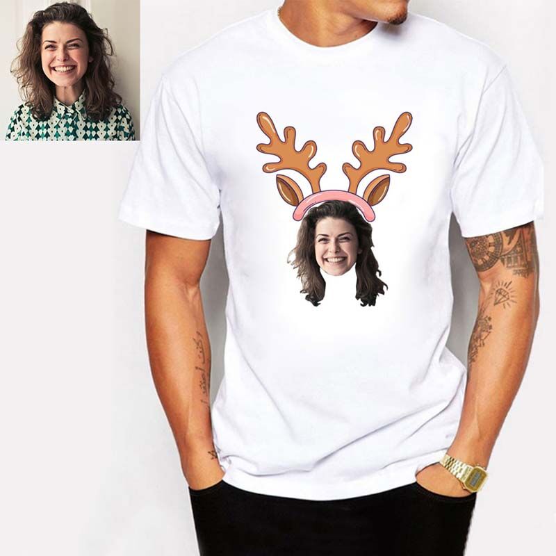 Custom Antlers Photo T-Shirt