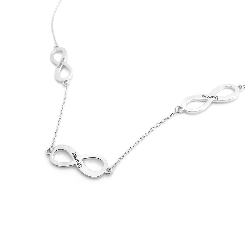 "Follow Forever" Engraved Necklace with Infinity Design