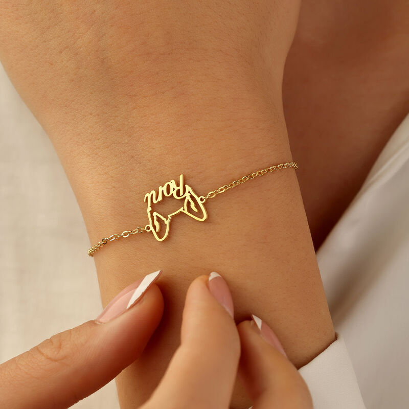 Gepersonaliseerde naamarmband Gepersonaliseerd dierenhoofd geschenk voor dierenliefhebbers