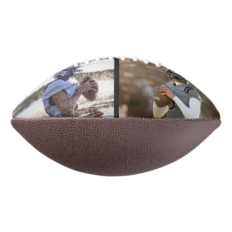Se pueden agregar balones de fútbol personalizados con fotos y números para graduados