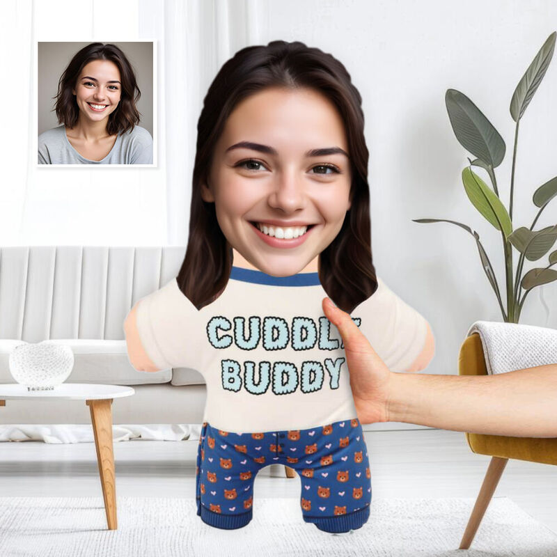 Custom Face Pillow Cuddle Buddy Cushion Warm Gifts for Your Loved Ones