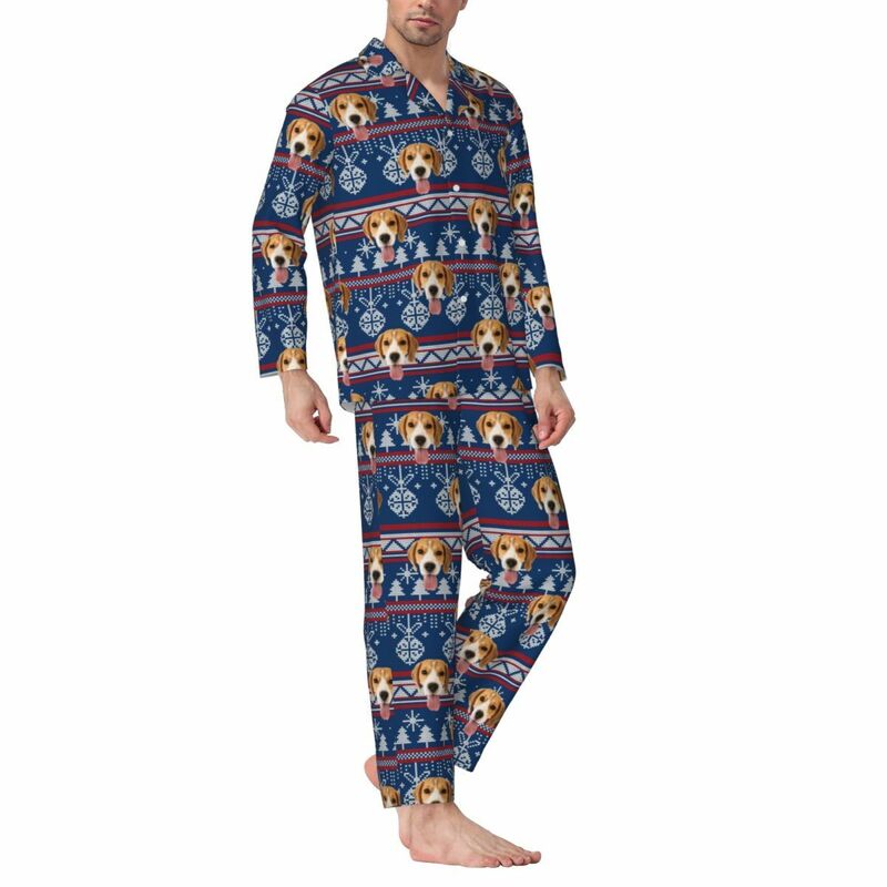 Personalized Pajamas Custom Photo Bell Christmas Tree Festive Vibe Design Perfect Gift for Family