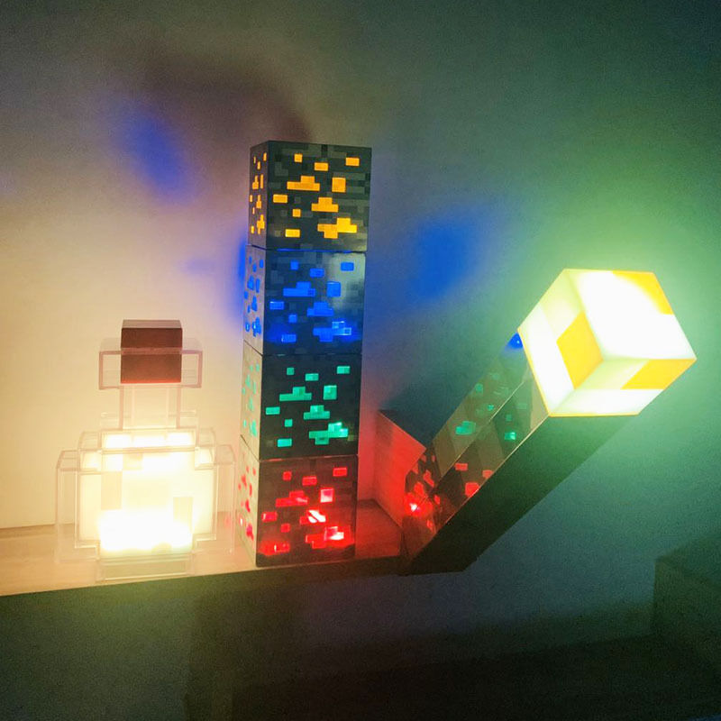 Creative Night Light Famous Game Pixel Style Interesting Gift for Children