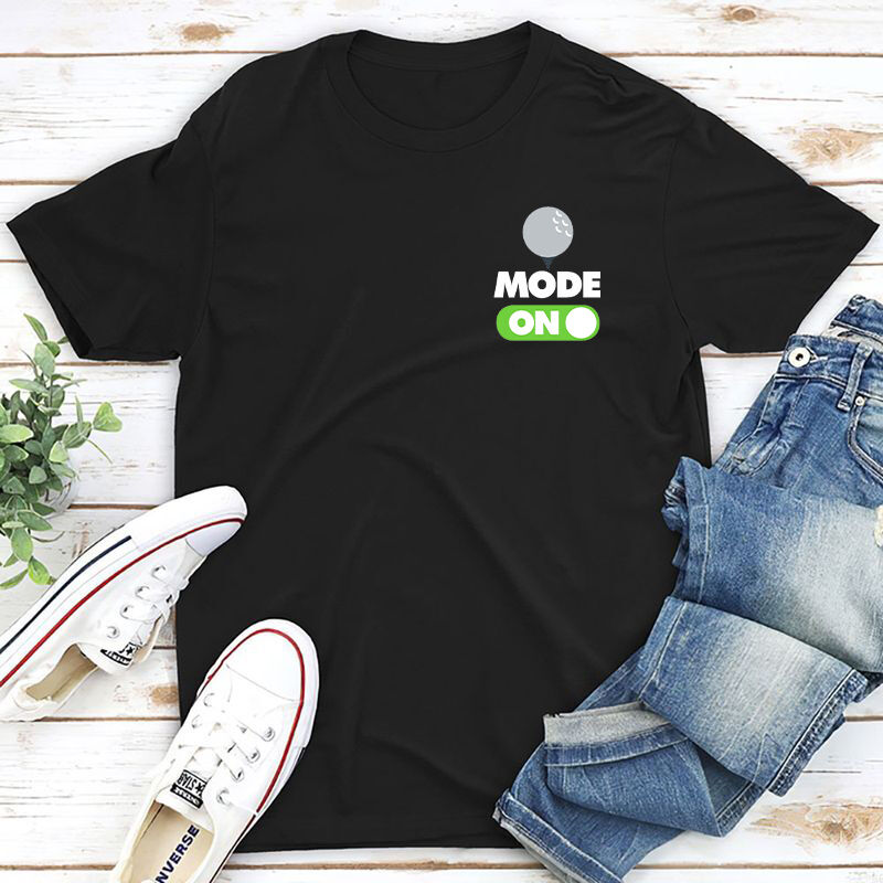 Personalized T-shirt Golf Mode On Phone Function Opening Design Creative Gift for Golf Lover Friends