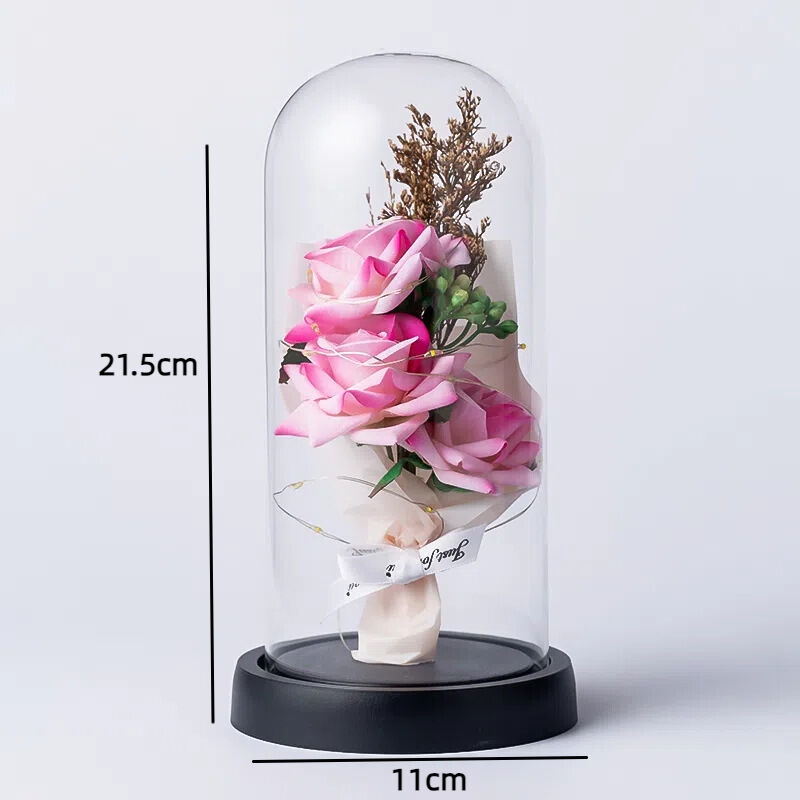 Bouquet de roses éternelles Ornements lumineux Cadeau chaleureux pour la Saint-Valentin