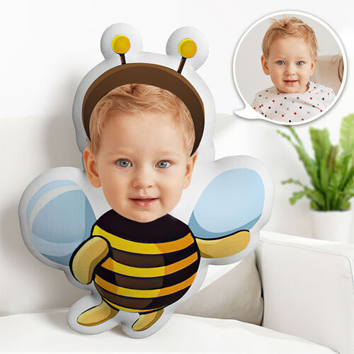 Custom Face Pillow Cute Disney Bee 3D Portrait Personalized Photo Pillow Funny Gifts