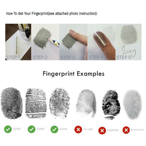 Personalized Round Fingerprint Necklace