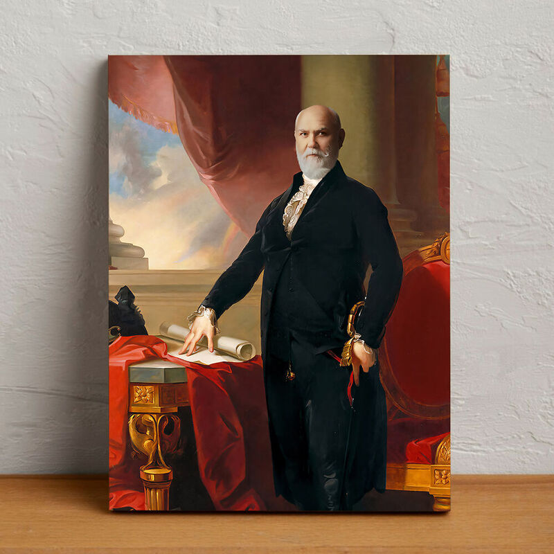 Personalized Portrait Mr. President Royal Portrait Men Head Photo Customed