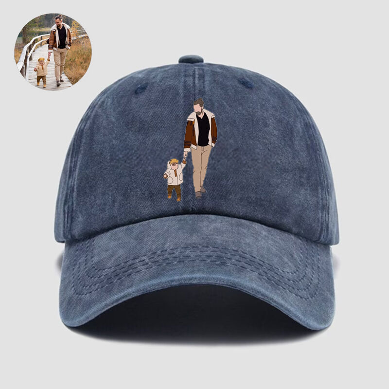 Personalisierte Kappe benutzerdefinierte Farbe Foto-Design perfektes Geschenk für den Vatertag