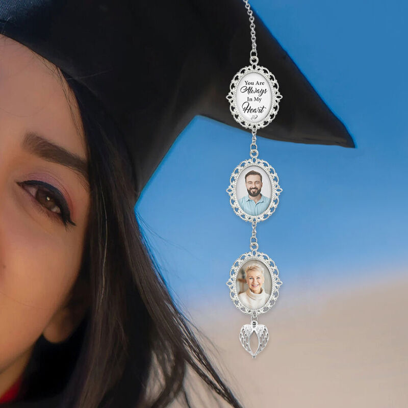 "Sei sempre nel mio cuore" Nappa laurea personalizzata Ciondolo foto Regalo memoria per cari