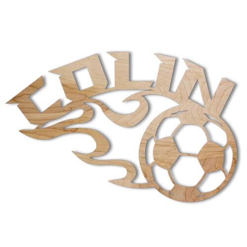 Personalisiertes Fußball Holz Namensschild Haus Deko