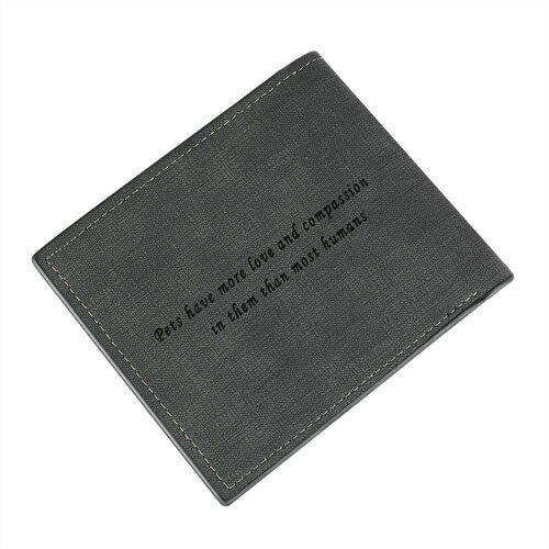 "Love and Passion" Custom Engraved Photo Bifold Wallet