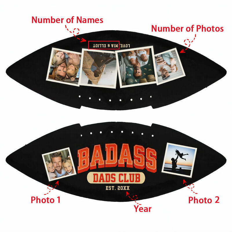 "Dad Club" Personalized Football Father's Day Gift for Dad