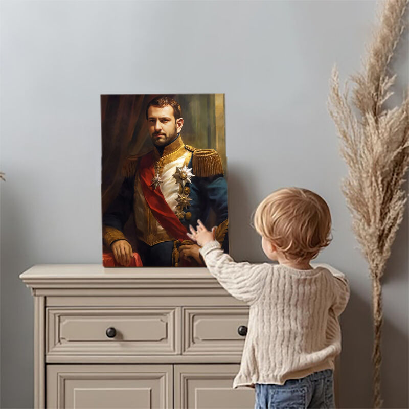 Personalized King Portraits with Custom Face Swap Interesting Present for Father