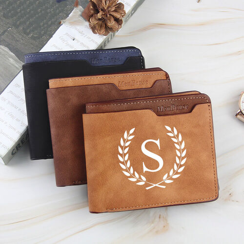 Personalized Casual Men's Wallets Custom Letters Best Gifts