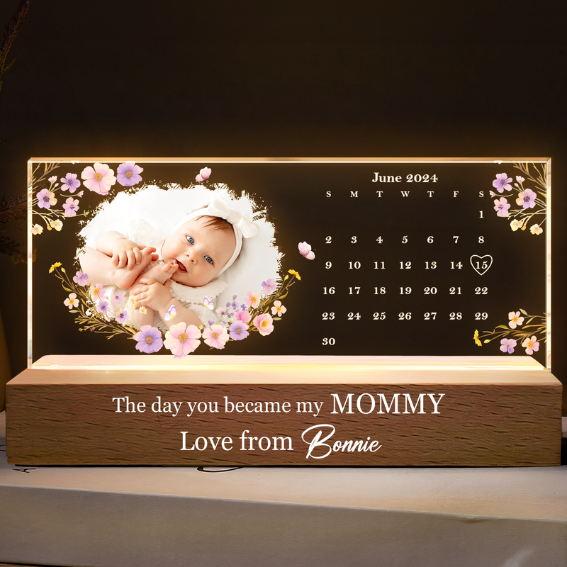 Personalized Led Light Customized Baby Birth Date Memorial Gift For Mother's Day
