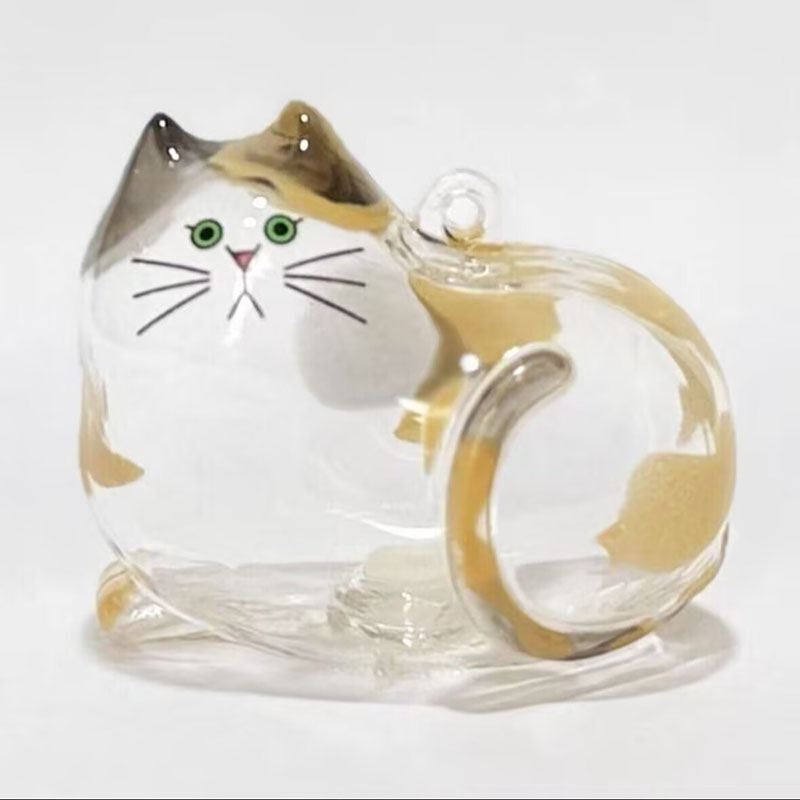 キーホルダー 猫 遺毛 抜け毛 収納 透明ボトル メモリアルグッズ