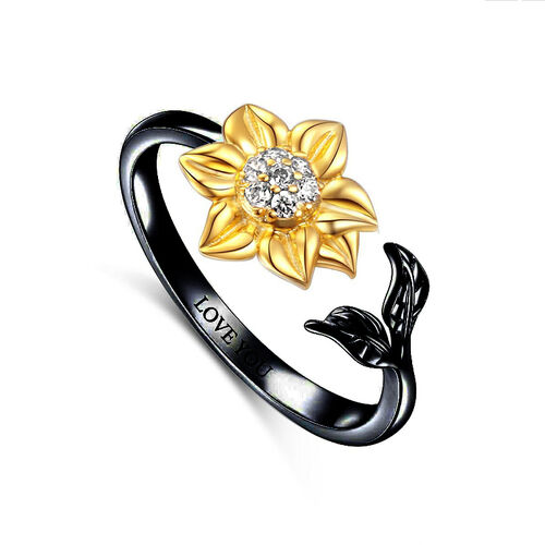 "Life Is The Flower" Personalized Engraving Ring