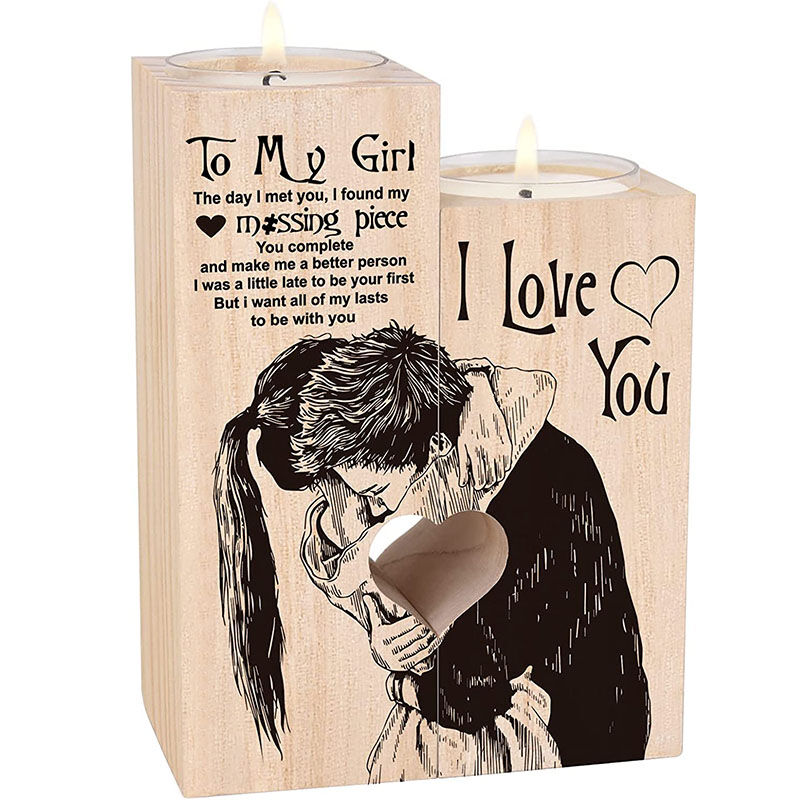 Heart-Shaped Candlestick Anniversary Birthday Candle Decoration Gifts