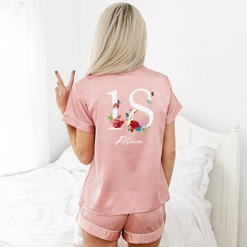 Pijama personalizado con números personalizados, regalo divertido para cumpleaños.