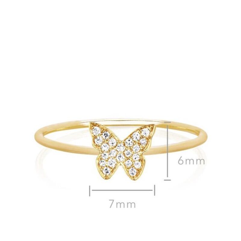 Custom Diamond Butterfly Ring