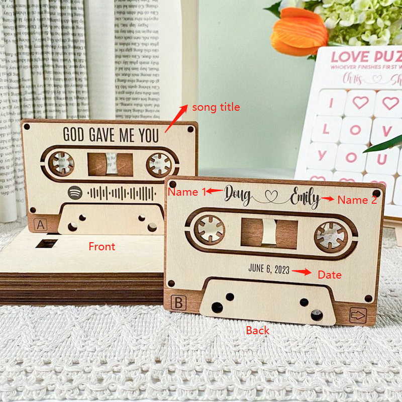 Personalized Song Code Modern Mixtape Plaque For Lovers
