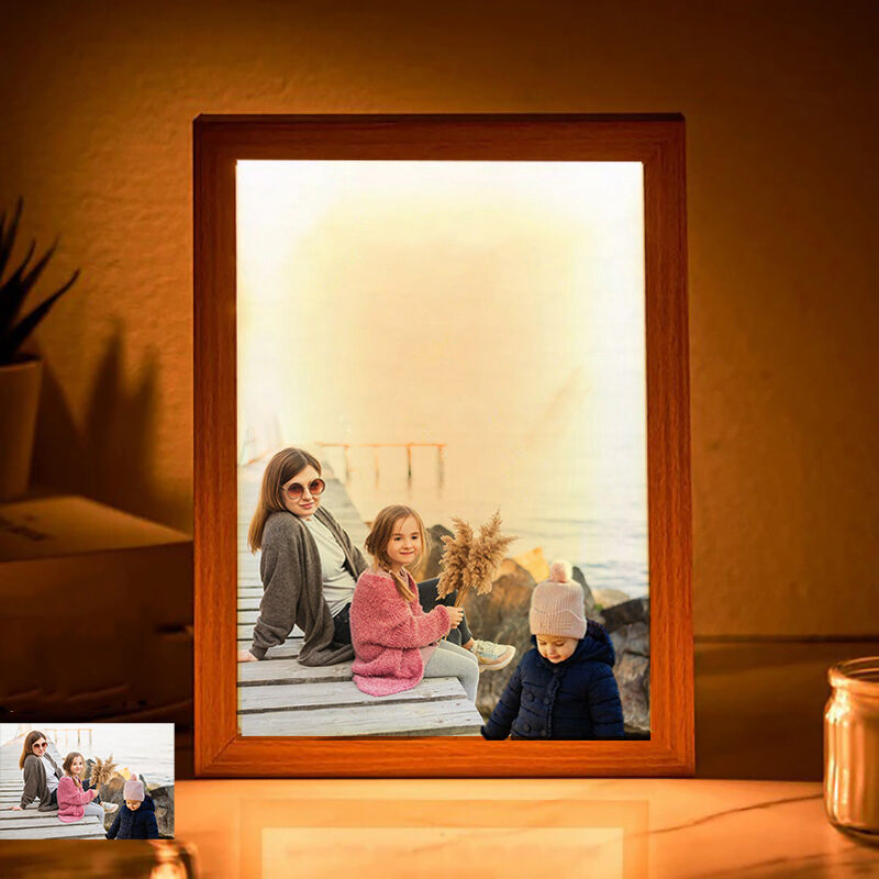 Personalized Picture Frame Lamp Wonderful Gift for Mother