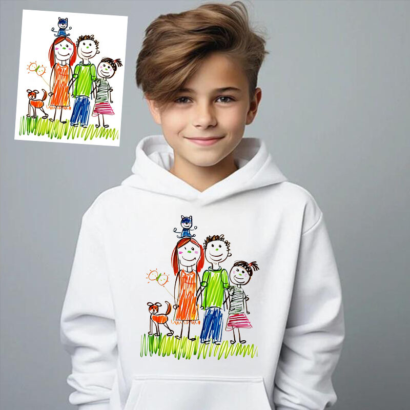 Personalized Children Hoodie Customized Children's Drawing Cute Gifts For Kids