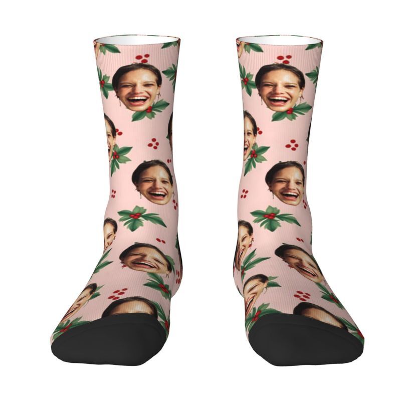 Personalized Funny Face Socks as a Christmas Gift for Your Girlfriend