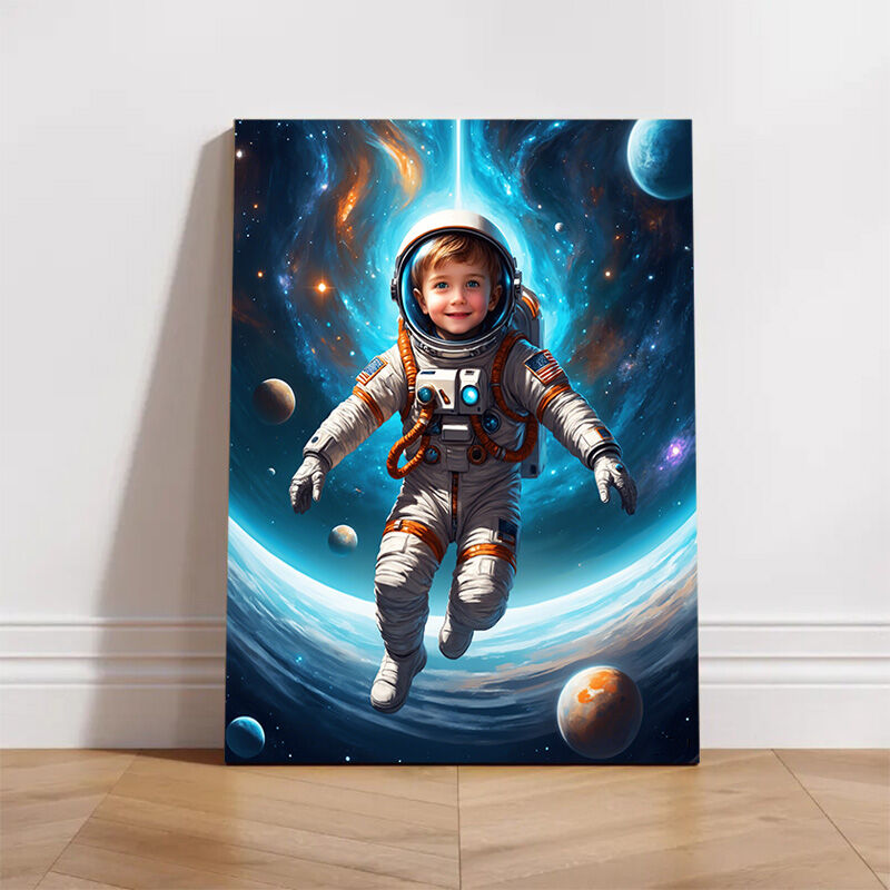 Personalized Astronaut Portraits with Custom Face Swap Precious Present for Child